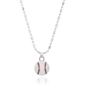 Sport Ball Necklace, Football Necklace, Basketball Necklace Soccer Volleyball Baseball Necklace for Women Fan Necklace