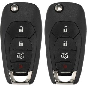 X AUTOHAUX 2pcs 315MHz LXP-T003 Replacement Keyless Entry Remote Car Key Fob for Chevy Cruze 2016 2017 2018 2019 4 Buttons Proximity Smart Remote Key 46 Chip