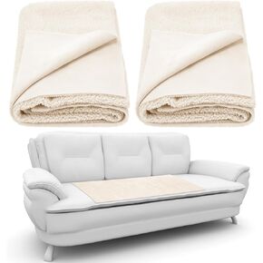 2 Pcs Medical Sheepskin Pad Medical Supply Synthetic Lambskin Bed and Furniture Pad Bed Pad to Prevent Bed Sores and Skin Irritation, 30" x 60"