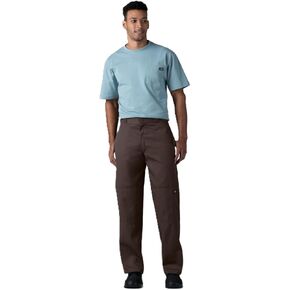 Dickies Men's Loose Fit Double Knee Work Pants, Dark Brown