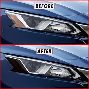 SlickMod PreCut Vinyl Smoke Tint for 2019-2021 Nissan Altima Headlight (1. Headlight, 20 percent Dark Smoke)