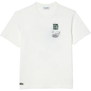 Lacoste Short Sleeve Classic Fit Tee Shirt W/Graphics on Back