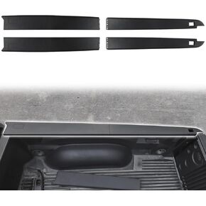 5.7ft Truck Bed Rail Caps for Dodge Ram 1500, Black Smooth Finish Side Back w/Stake Holes Rail Covers Top Protectors Molding Cap for Dodge Ram 1500 2009-2018 Accessories, 2PCS