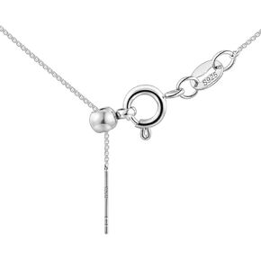 HANGINTHERE 925 Sterling Silver Italian Box Chain Necklace 0.8mm 18"-23.6" With Gift Box,Necklaces Gift for Women