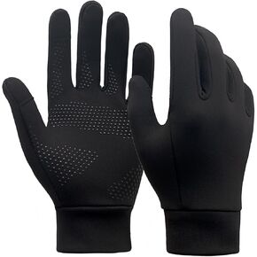 Winter Gloves for Men Women 30°F Touch Screen Anti-Slip Cold Weather Thin Running Gloves for Hiking Cycling Bike