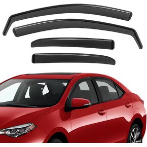 حاجب نافذة واقي المطر الأسود من ACLONG مناسب لسيارة Toyota Corolla 2014 2015 2016 2017 2018 حاجب شمس مضاد للكسر في الجانب، عاكسات النوافذ، حاجبات المطر، مجموعة من 4 قطع in Kuwait