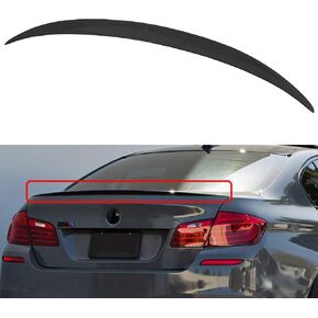 cciyu Black Carbon Fiber Rear Spoiler Wing for BMW M5 520i 528i 528i xDrive 530i 535d 535d 535i 535i 550i 550i xDrive Stylish Trunk Spoiler Wing