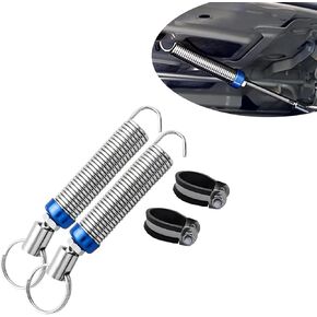 2 PCS Car Trunk Automatic Lift Metal Spring, 5.9"-9.4" Adjustable Trunk Lift Spring Device, Trunk Lid Save Effort Opening Tool with 2 Clamps, Universal for Car SUV Trunk Accessories (Silver)