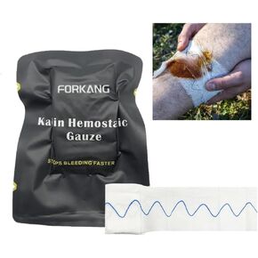 Hemostatic Gauze (Blood Clotting Bandage) Stop Bleeding Gauze First Aid, Quick Clotting Combat Gauze, Compressed Packing Gauze Survival Kit Supplies (Type A-7.5cm*1. 5m/2.95’’X59 inch)