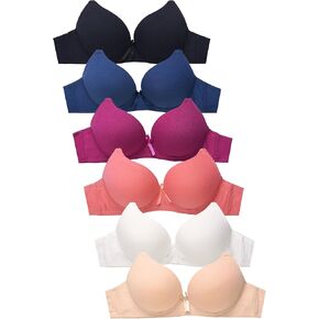 Womens Push Up Bra Various Styles (Pack of 6) (4370PU, 38C)