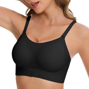 Push Up Bras for Women Wireless No Underwire Bras Backless Full Coverage Bralettes Soft Support Front Closure Bra