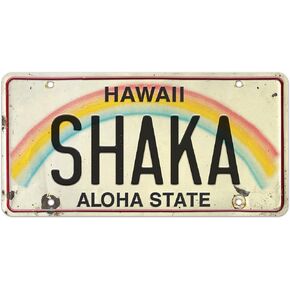 LUV 2 SRF - 6 x 12in Vintage Hawaiian Embossed License Plate