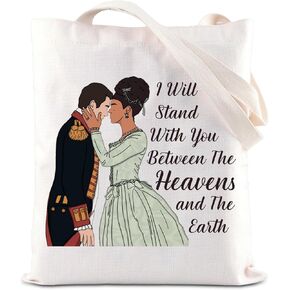 KUIYAI TV Show Merchandise Tote Bag Charlotte And George Inspired Canvas Bag Romantic Couple Gift Historical Drama Fans Gift
