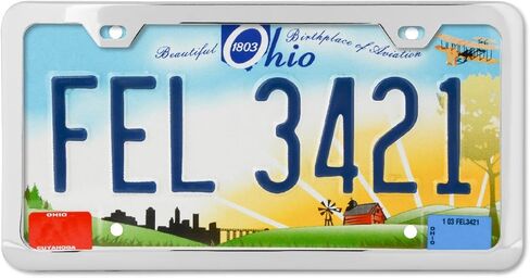 GG Grand General 60403 Black Semi-Gloss Powder Coated License Plate Frame with 2 Holes in Kuwait
