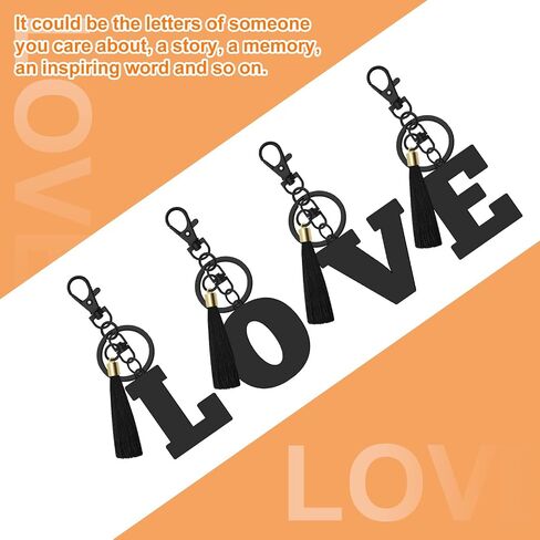 Oubaka Initial letter Keychains for Women,Alphabet Keychains with Tassel for Backpacks Handbags Car Key Christmas Gifts in Saudi Arabia
