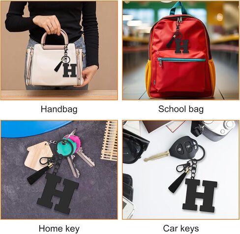 Oubaka Initial letter Keychains for Women,Alphabet Keychains with Tassel for Backpacks Handbags Car Key Christmas Gifts in Saudi Arabia