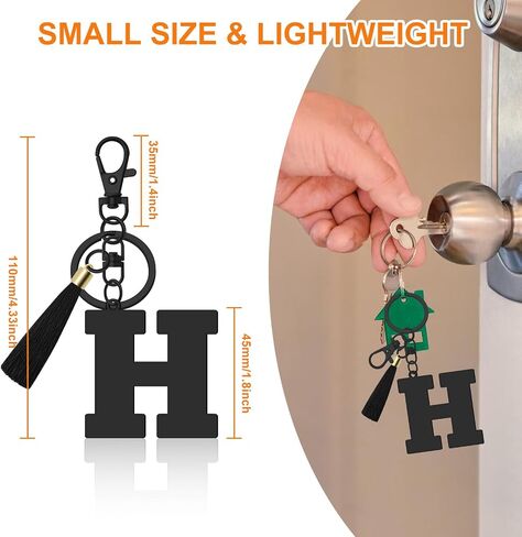 Oubaka Initial letter Keychains for Women,Alphabet Keychains with Tassel for Backpacks Handbags Car Key Christmas Gifts in Saudi Arabia