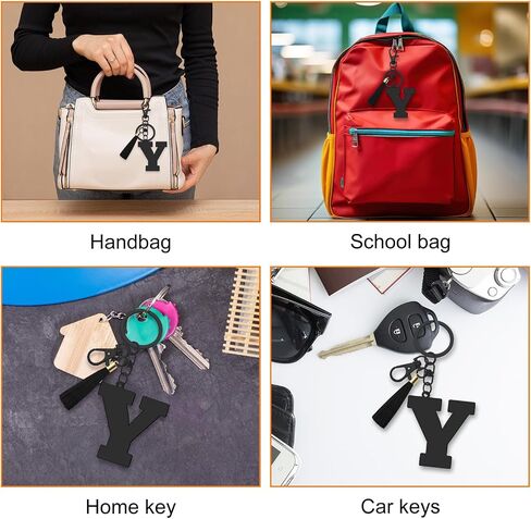 Oubaka Initial letter Keychains for Women,Alphabet Keychains with Tassel for Backpacks Handbags Car Key Christmas Gifts in Saudi Arabia