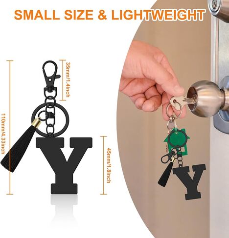 Oubaka Initial letter Keychains for Women,Alphabet Keychains with Tassel for Backpacks Handbags Car Key Christmas Gifts in Saudi Arabia