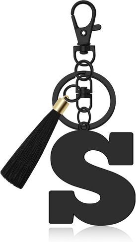 Oubaka Initial letter Keychains for Women,Alphabet Keychains with Tassel for Backpacks Handbags Car Key Christmas Gifts in Saudi Arabia