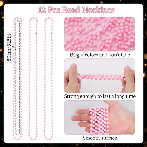 24Pcs Mardi Gras Beads Necklaces Heart Sunglasses Beaded Necklaces Heart Glasses 80s Costume Accessories for Carnival in Saudi Arabia