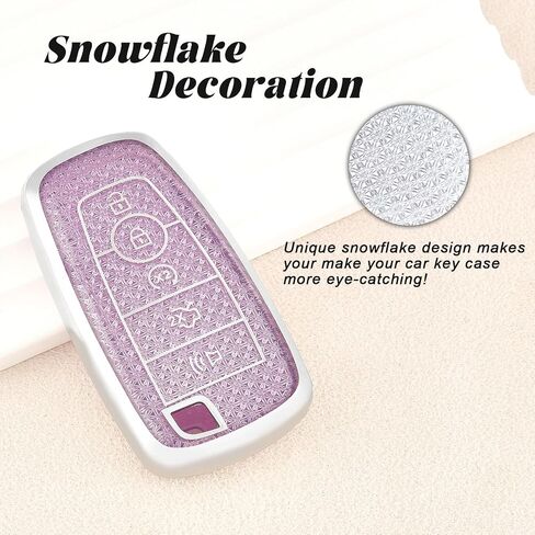 for Ford Key Fob Cover with Keychain, Soft TPU Protection Fob Case Compatible with Explorer Fusion Escape Edge Expedition F150 F250 F350 F450 F550 Maverick Mustang Smart Key, Purple in Saudi Arabia