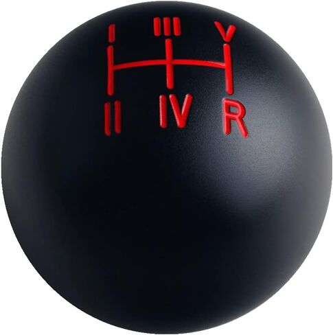 DEWHEL أسود مع أحمر 5 سرعات مقبض ناقل الحركة اليدوي من الألومنيوم الأرقام الرومانية محدد مقبض ناقل الحركة M12x1.25 M10x1.5 m10x1.25 M8x1.25 in Kuwait