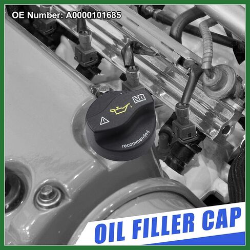 Motoforti محرك غطاء خزان الوقود الغاز مجموعة الزيت غطاء التوصيل استبدال A0000101685 لمرسيدس بنز A-Class 1997-2017 أسود طويل الأمد in Saudi Arabia
