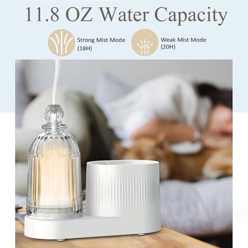 Glass Essential Oil Diffuser with Bluetooth Speaker, Cool Mist Humidifier with 7 Colors Lights Changing, Auto-Off Feature for Large Room Home Office 350ml in Saudi Arabia