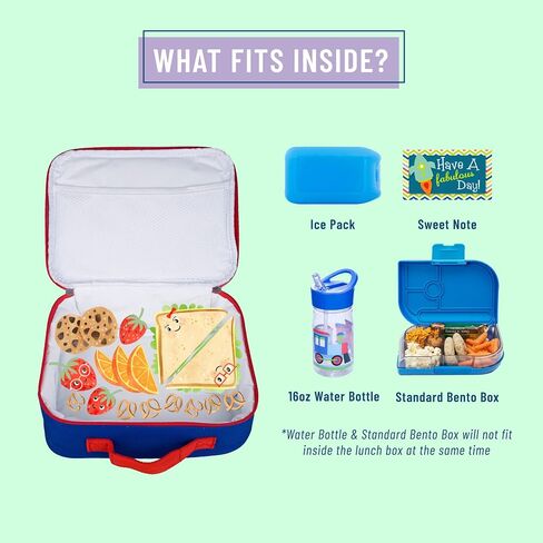 Wildkin Kids Insulated Embroidered Lunch Box Bag for Boys & Girls, Perfect for Elementary Lunch Box for Kids, Ideal for Packing Hot or Cold Snacks for School & Travel (Robot) in Saudi Arabia