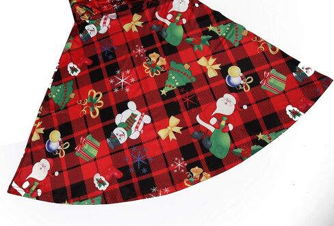 Women's Long Sleeve Christmas Dresses Casual Fall Printed Fit and Flare Aline Dress in Kuwait