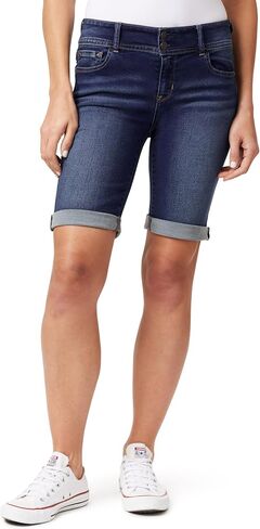 WallFlower Women's Ultra Denim Bermuda Shorts 9" Mid-Rise Insta Soft Juniors (Available in Plus Sizes) in Saudi Arabia