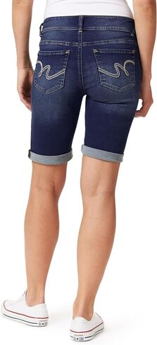 WallFlower Women's Ultra Denim Bermuda Shorts 9" Mid-Rise Insta Soft Juniors (Available in Plus Sizes) in Saudi Arabia