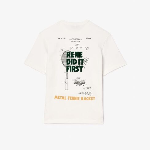 Lacoste Short Sleeve Classic Fit Tee Shirt W/Graphics on Back in Saudi Arabia