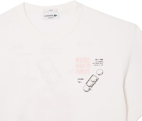 Lacoste Short Sleeve Classic Fit Tee Shirt W/Graphics on Back in Saudi Arabia