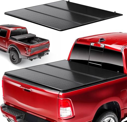 Soft Roll Up Truck Bed Tonneau Cover Fits for 2019-2023 Ram 1500 New Body (Excl. Classic) | 5'7" (67") Fleetside Bed Without Rambox in Kuwait