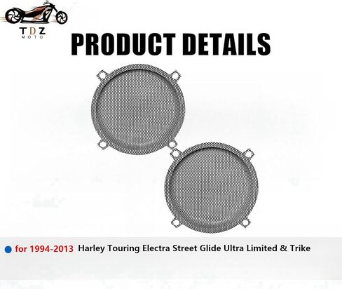 TDZ Black Metal Batwing Fairings Front Mesh Speaker Grill Replacement for 2014-2023 Harley Touring Electra Street Glide Ultra Limited & Trike in Saudi Arabia