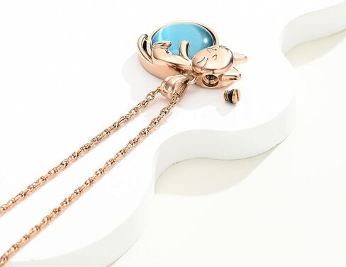 Urn Necklace for Ashes Cat Moonstone Cremation Jewelry for Pet Human Stainless Steel Memorial Urn Jewelry Keepsake Pendant for Women Men Gifts in Saudi Arabia