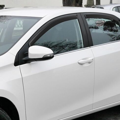 حاجب نافذة واقي المطر الأسود من ACLONG مناسب لسيارة Toyota Corolla 2014 2015 2016 2017 2018 حاجب شمس مضاد للكسر في الجانب، عاكسات النوافذ، حاجبات المطر، مجموعة من 4 قطع in Kuwait