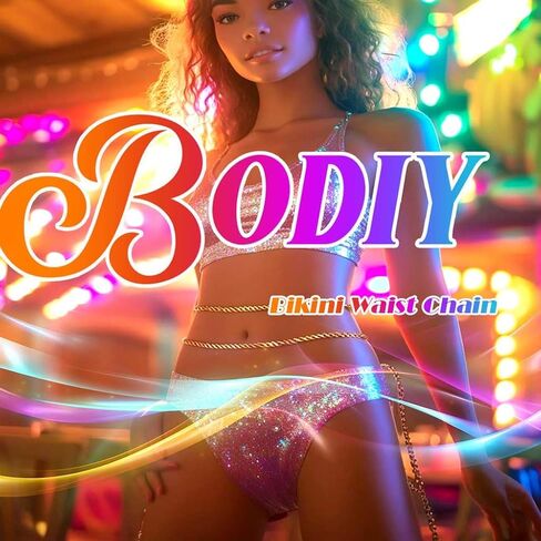 BODIY Gold Waist Chain Sequin Layered Belly Chain Body Chain Body Jewelry Accessories for Women in Kuwait