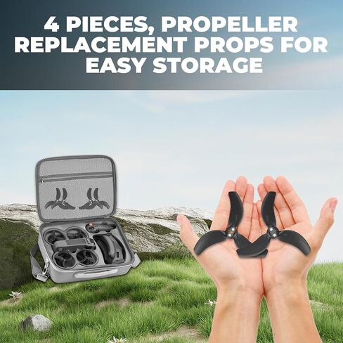 مروحة O’woda Avata 2، 4 قطع CW & CCW بديلة لشفرات أجنحة الطائرة بدون طيار المحمولة لملحقات DJI Avata 2 - أحمر in Kuwait