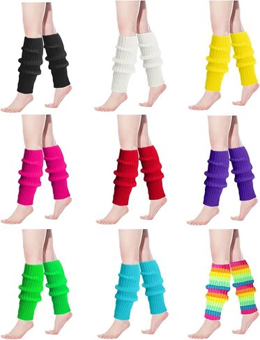 80s Leg Warmers for Women,White Leg Warmers,Leg Warmers for Women Winter,80s Outfit for Women,Long Leg Warmers in Kuwait