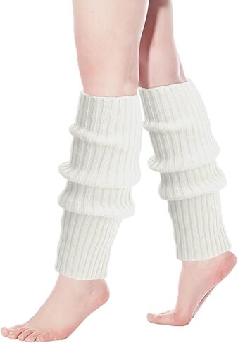 80s Leg Warmers for Women,White Leg Warmers,Leg Warmers for Women Winter,80s Outfit for Women,Long Leg Warmers in Kuwait