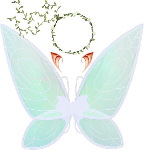 LOHZAQ Fairy Wings for Women Girls,Sparkling Butterfly Wings for Adults Fairy Costume Party Favor Halloween Cosplay Dress Up in Saudi Arabia