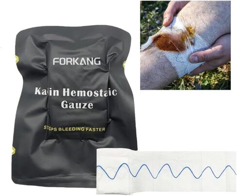 Hemostatic Gauze (Blood Clotting Bandage) Stop Bleeding Gauze First Aid, Quick Clotting Combat Gauze, Compressed Packing Gauze Survival Kit Supplies (Type A-7.5cm*1. 5m/2.95’’X59 inch) in Kuwait