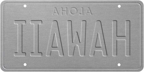 LUV 2 SRF - 6 x 12in Vintage Hawaiian Embossed License Plate in Saudi Arabia