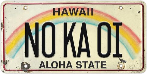 LUV 2 SRF - 6 x 12in Vintage Hawaiian Embossed License Plate in Saudi Arabia