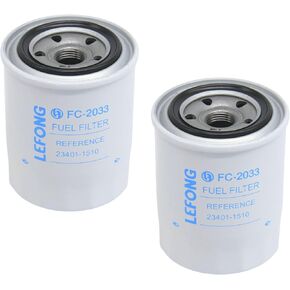 2 Pack of LEFONG FC-2033 Fuel Filter Replaces BF7967, 33393, BF46228, HHV00-51640, 23401-1510 Fits Kubota SVL75-2C SVL95-2S SVL95-2SC V3800 Engine, Hino, Isuzu, Mitsubishi, Nissan, Toyota Diesel Truck