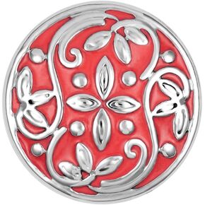 Ginger Snaps Tatum, 20 Millimeter, Coral, Rhodium Plated, Women, Jewelry and Accessories