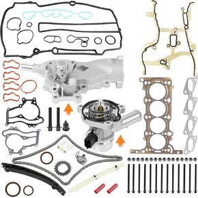 Head Gasket Set Thermostat Water Pump Timing Chain Kit Compatible with Buick Encore 2013 2014 2015 2016,for Chevy Sonic 2012-2016,for Chevy Cruze 2011-2015,for Cruze Limited 2016 1.4L Engines